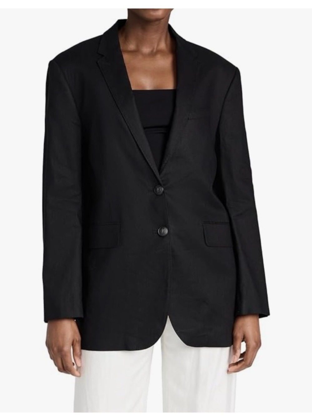 Rag & Bone Black Women's Tailored Two-Button Blazer
